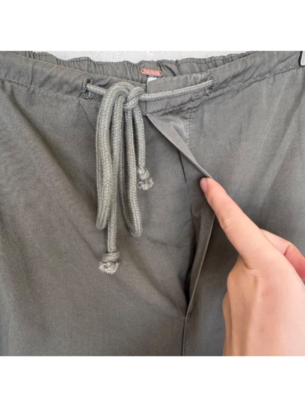 Free People Light Parachute Pants Olive Green Womens Size Small Boho - Picture 6 of 12